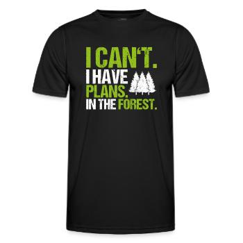 Forestier Forestier Forestier Forestier Ouvrier forestier Forêt - T-shirt sport Homme - noir - Devant - AI Model Male 178 dark (178cm)