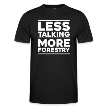 Forestier Forestier Forestier Forestier Ouvrier forestier Forêt - T-shirt sport Homme - noir - Devant - AI Model Male 178 dark (178cm)