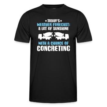 Concrete builder Reinforced concrete builder Concrete Worker - Men's Functional T-Shirt - black - Front - AI Model Male 178 dark (178cm)