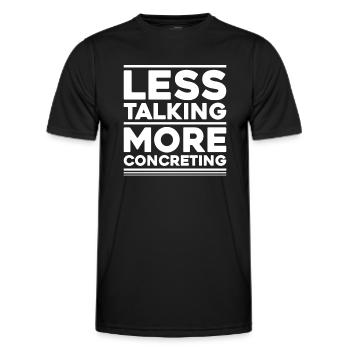 Concrete builder Reinforced concrete builder Concrete Worker - Men's Functional T-Shirt - black - Front - AI Model Male 178 dark (178cm)