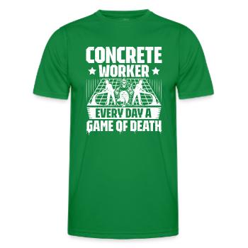 Concrete builder Reinforced concrete builder Concrete Worker - Men's Functional T-Shirt - kelly green - Front - AI Model Male 178 dark (178cm)