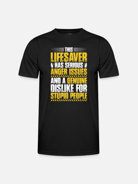 Lifeguard Water Rescue Lifesaver - Men's Functional T-Shirt - black