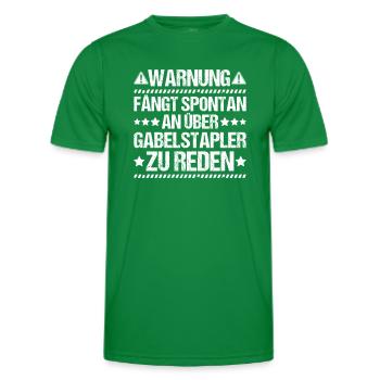Staplerfahrer Gabelstaplerfahrer Forklift Operator - Männer Funktions-T-Shirt - Kelly Green - Vorne - AI Model Male 178 dark (178cm)