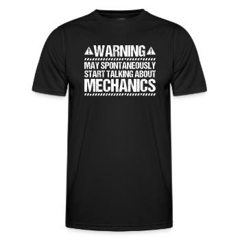 Mécanicien Mécanicien Mécanicien Mécanicien Mécanicien - T-shirt sport Homme - noir - Devant - AI Model Male 178 dark (178cm)