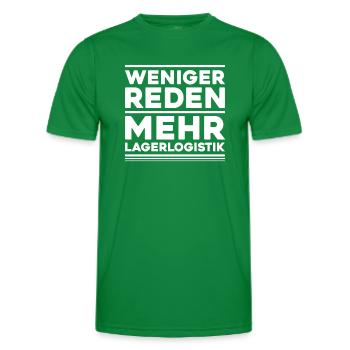 Fachkraft für Lagerlogistik Warehouse Worker Lager - Männer Funktions-T-Shirt - Kelly Green - Vorne - AI Model Male 178 dark (178cm)