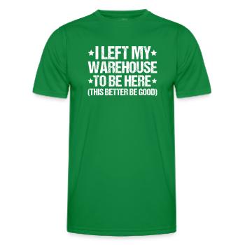Fachkraft für Lagerlogistik Warehouse Worker Lager - Männer Funktions-T-Shirt - Kelly Green - Vorne - AI Model Male 178 dark (178cm)