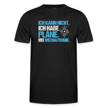 Mechatroniker Mechatronik Mechatronics Engineer - Männer Funktions-T-Shirt - Schwarz - Vorne - AI Model Male 178 dark (178cm)
