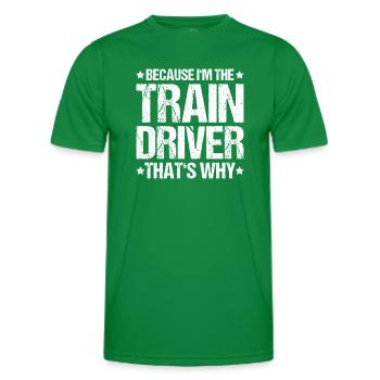 Triebfahrzeugführer Lokführer Train Driver - Männer Funktions-T-Shirt - Kelly Green - Vorne - AI Model Male 178 dark (178cm)