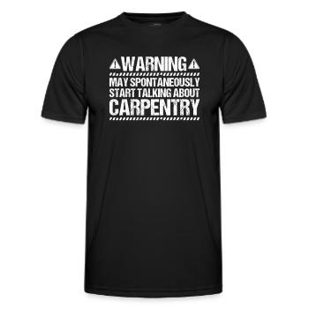 Zimmerer Zimmermann Zimmerei Carpenter Carpentry - Men's Functional T-Shirt - black - Front - AI Model Male 178 dark (178cm)