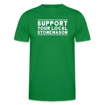 Steinmetz Steinbildhauer Tailleur de pierre Maçon - T-shirt sport Homme - vert - Devant - AI Model Male 178 dark (178cm)