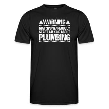 Usine mécanicien plombier plombier chauffage sanitaire - T-shirt sport Homme - noir - Devant - AI Model Male 178 dark (178cm)