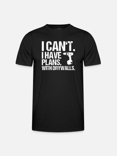 Drywall fitter Drywaller - Men's Functional T-Shirt - black