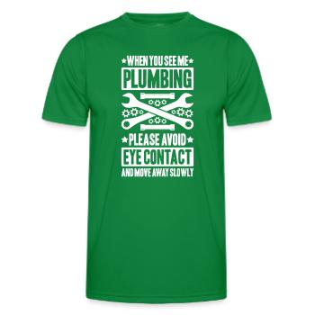 Usine mécanicien plombier plombier chauffage sanitaire - T-shirt sport Homme - vert - Devant - AI Model Male 178 dark (178cm)