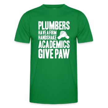 Usine mécanicien plombier plombier chauffage sanitaire - T-shirt sport Homme - vert - Devant - AI Model Male 178 dark (178cm)