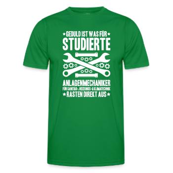 Usine mécanicien plombier plombier chauffage sanitaire - T-shirt sport Homme - vert - Devant - AI Model Male 178 dark (178cm)