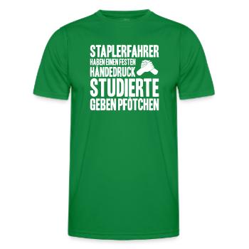 Staplerfahrer Gabelstaplerfahrer Forklift Operator - Männer Funktions-T-Shirt - Kelly Green - Vorne - AI Model Male 178 dark (178cm)