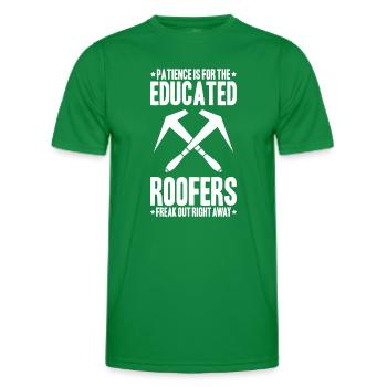 Dachdecker Dachdeckerei Dachdecken Roofer Roofing - Männer Funktions-T-Shirt - Kelly Green - Vorne - AI Model Male 178 dark (178cm)