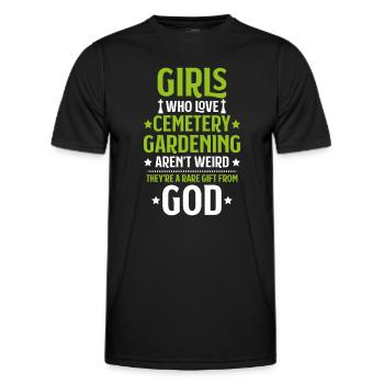 Friedhofsgärtner Jardinier du cimetière Friedhof - T-shirt sport Homme - noir - Devant - AI Model Male 178 dark (178cm)