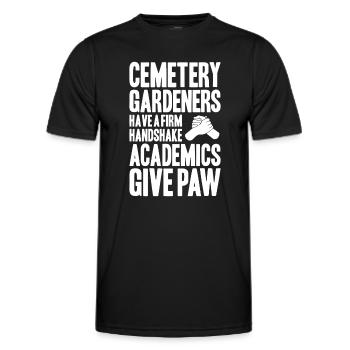 Friedhofsgärtner Jardinier du cimetière Friedhof - T-shirt sport Homme - noir - Devant - AI Model Male 178 dark (178cm)