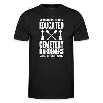 Friedhofsgärtner Jardinier du cimetière Friedhof - T-shirt sport Homme - noir - Devant - AI Model Male 178 dark (178cm)