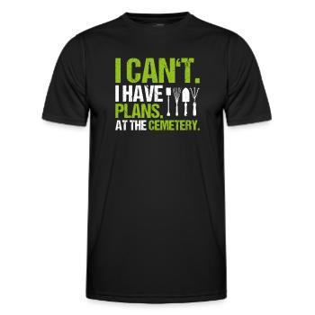 Friedhofsgärtner Jardinier du cimetière Friedhof - T-shirt sport Homme - noir - Devant - AI Model Male 178 dark (178cm)