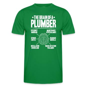 Usine mécanicien plombier plombier chauffage sanitaire - T-shirt sport Homme - vert - Devant - AI Model Male 178 dark (178cm)