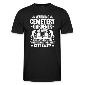 Friedhofsgärtner Jardinier du cimetière Friedhof - T-shirt sport Homme - noir - Devant - AI Model Male 178 dark (178cm)