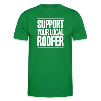 Dachdecker Dachdeckerei Dachdecken Roofer Roofing - Männer Funktions-T-Shirt - Kelly Green - Vorne - AI Model Male 178 dark (178cm)