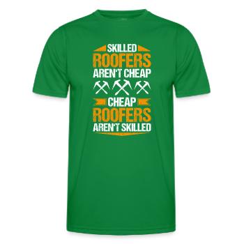 Dachdecker Dachdeckerei Dachdecken Roofer Roofing - Männer Funktions-T-Shirt - Kelly Green - Vorne - AI Model Male 178 dark (178cm)