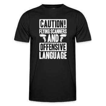 Warehouse Logistics Specialist Warehouse Worker Warehouse - Men's Functional T-Shirt - black - Front - AI Model Male 178 dark (178cm)