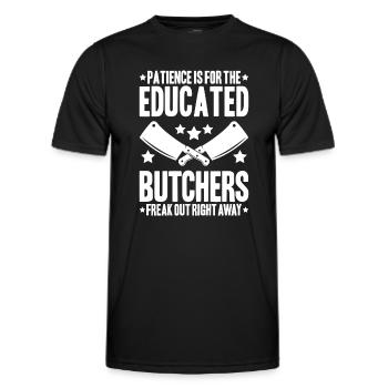 Butcher Butcher Butcher - Men's Functional T-Shirt - black - Front - AI Model Male 178 dark (178cm)