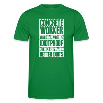 Betonbauer Stahlbetonbauer Concrete Worker - Männer Funktions-T-Shirt - Kelly Green - Vorne - AI Model Male 178 dark (178cm)