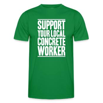 Betonbauer Stahlbetonbauer Concrete Worker - Männer Funktions-T-Shirt - Kelly Green - Vorne - AI Model Male 178 dark (178cm)