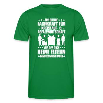 Fachkraft für Kreislauf- und Abfallwirtschaft - Männer Funktions-T-Shirt - Kelly Green - Vorne - AI Model Male 178 dark (178cm)