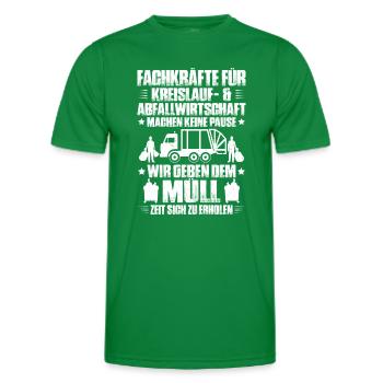 Fachkraft für Kreislauf- und Abfallwirtschaft - Männer Funktions-T-Shirt - Kelly Green - Vorne - AI Model Male 178 dark (178cm)