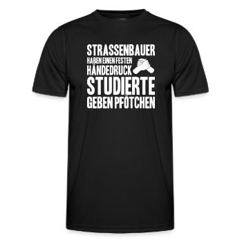Straßenbauer Asphaltbauer Straßenbau - Männer Funktions-T-Shirt - Schwarz - Vorne - AI Model Male 178 dark (178cm)