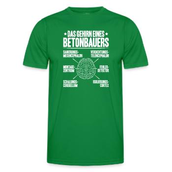 Betonbauer Stahlbetonbauer Concrete Worker - Männer Funktions-T-Shirt - Kelly Green - Vorne - AI Model Male 178 dark (178cm)