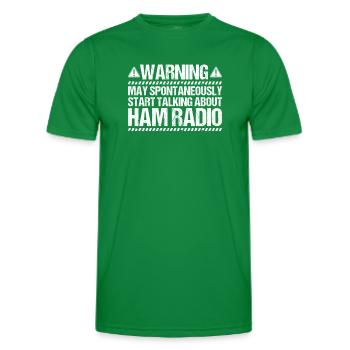 Amateurfunker Amateurfunk Radio Ham Amateur Radio - Men's Functional T-Shirt - kelly green - Front - AI Model Male 178 dark (178cm)