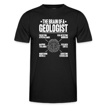 Geologe Geologe Geologe Geologia Geologin - Maglietta sportiva per uomo - nero - Fronte - AI Model Male 178 dark (178cm)