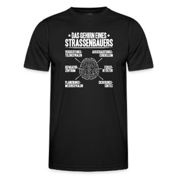 Straßenbauer Asphaltbauer Straßenbau - Männer Funktions-T-Shirt - Schwarz - Vorne - AI Model Male 178 dark (178cm)