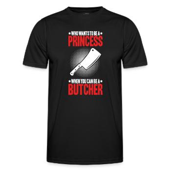 Fleischer Metzger Fleischerei Metzgerei Butcher - Männer Funktions-T-Shirt - Schwarz - Vorne - AI Model Male 178 dark (178cm)