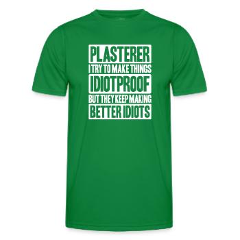 Stuckateur Plasterer Stukkateur Gipser Verputzer - Männer Funktions-T-Shirt - Kelly Green - Vorne - AI Model Male 178 dark (178cm)