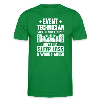 Veranstaltungstechniker Event Technician - Männer Funktions-T-Shirt - Kelly Green - Vorne - AI Model Male 178 dark (178cm)