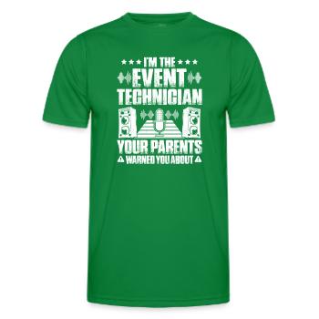 Veranstaltungstechniker Event Technician - Men's Functional T-Shirt - kelly green - Front - AI Model Male 178 dark (178cm)
