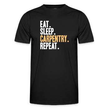 Zimmerer Zimmermann Zimmerei Carpenter Carpentry - Men's Functional T-Shirt - black - Front - AI Model Male 178 dark (178cm)