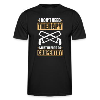 Zimmerer Zimmermann Zimmerei Carpenter Carpentry - Men's Functional T-Shirt - black - Front - AI Model Male 178 dark (178cm)
