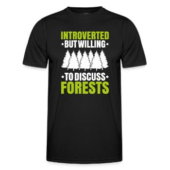 Forester Forestry Forester Forest workers Forest - Men's Functional T-Shirt - black - Front - AI Model Male 178 dark (178cm)