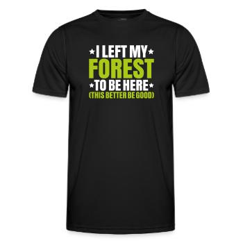 Forester Forestry Forester Forest workers Forest - Men's Functional T-Shirt - black - Front - AI Model Male 178 dark (178cm)