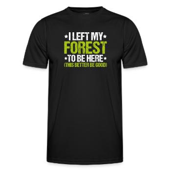 Forester Forestry Forester Forest workers Forest - Men's Functional T-Shirt - black - Front - AI Model Male 178 dark (178cm)