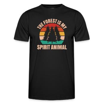 Forester Forestry Forester Forest workers Forest - Men's Functional T-Shirt - black - Front - AI Model Male 178 dark (178cm)